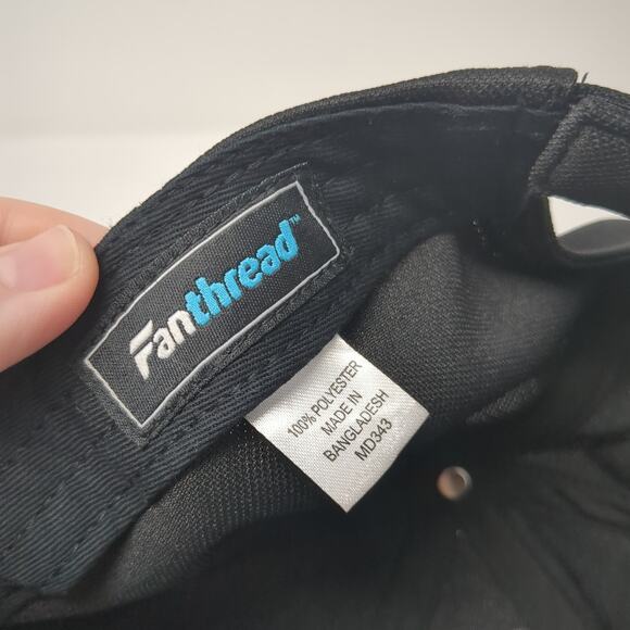 EHS Mustangs Strapback Baseball Cap Black OS Adjustable Embroidered Fanthread - Picture 8 of 8